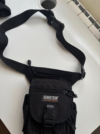 Riñonera Táctica Pierna Moto SEIBERTRON Negra