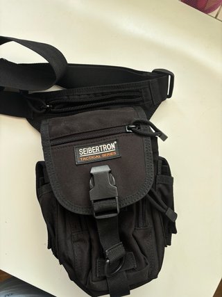 Riñonera Táctica Pierna Moto SEIBERTRON Negra