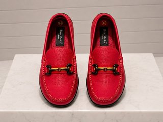 Mocasines Paco Cecilio Piel Roja Talla 43
