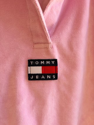 Camiseta Tommy Jeans Rosa Crop Top