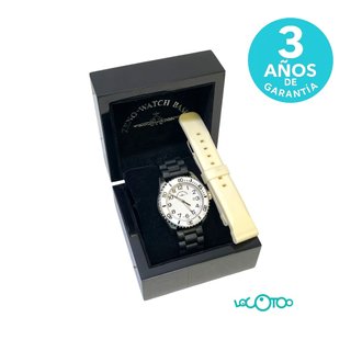Reloj Zeno Watch Basel Cuarzo Goma Blanco/Negro