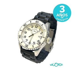 Reloj Zeno Watch Basel Cuarzo Goma Blanco/Negro