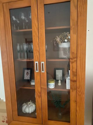 Mueble de salón TV y estanterías madera