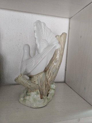 Figura Paloma Cerámica Blanca