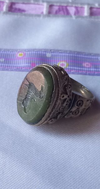 Anello sigillo afghano antico mm 19,1