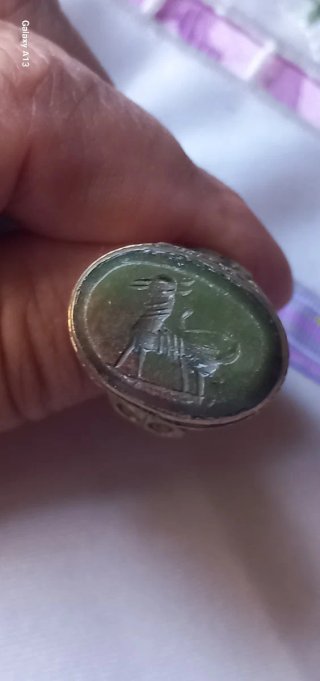 Anello sigillo afghano antico mm 19,1