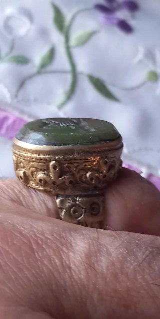 Anello sigillo afghano antico mm 19,1