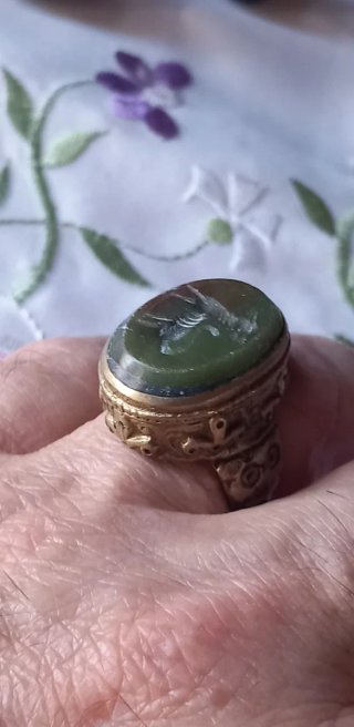 Anello sigillo afghano antico mm 19,1