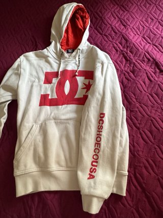 Sudadera DC Shoes Blanca y Roja