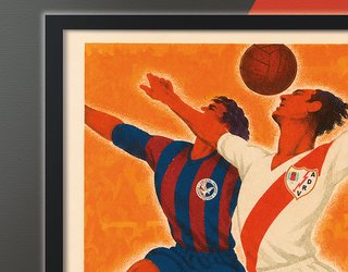 Cuadro RAYO VALLECANO Vintage Final Conference A3