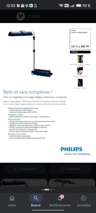 OFERTON!!! Solarium Portátil Philips