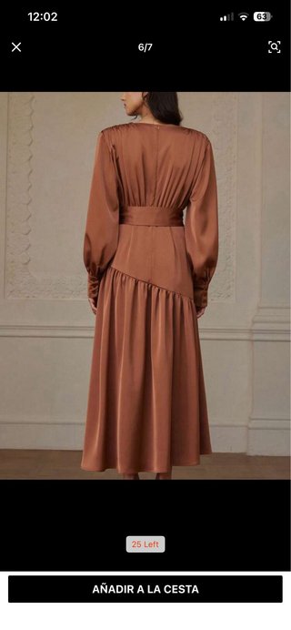 Vestido invitada marrón