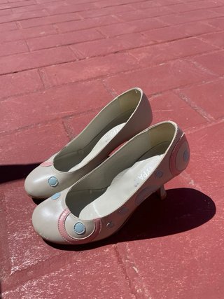 Zapatos Maripaz Talla 37 Beige y Rosa