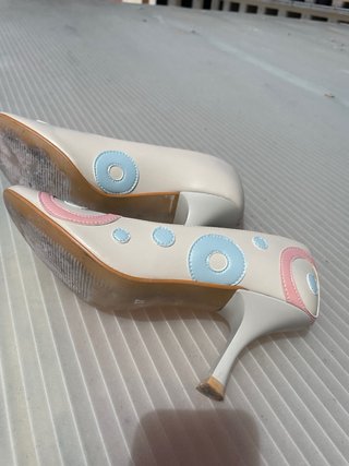 Zapatos Maripaz Talla 37 Beige y Rosa