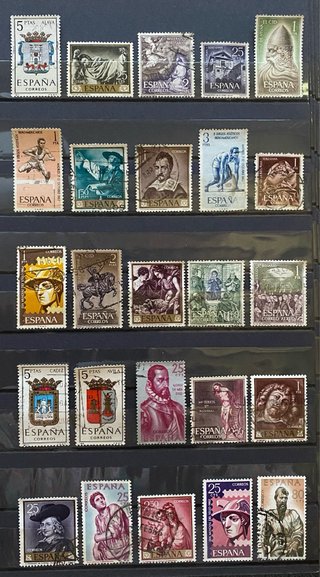 25 Sellos usados España 1962