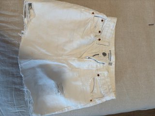 Falda vaquera mini blanca Pull&Bear Talla 34