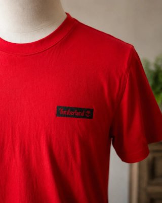 T-shirt Timberland rossa con logo