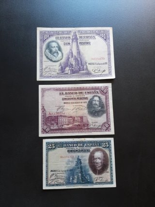 BILLETES ESPAÑOLES DE 1928