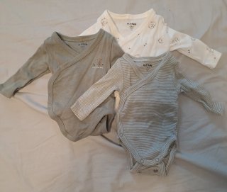 Pack 3 bodys bebé 0 meses