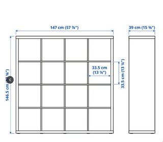 Estantería Kallax 4x4 con accesorios