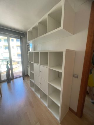 Estantería Kallax 4x4 con accesorios
