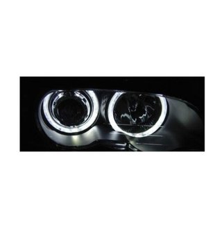Faros Angel Eyes Led Negro para BMW E46 Coupe Cabr