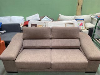 Sofá marron deslizable 2 plazas tela
