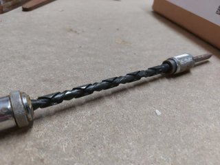 Atornillador carraca antiguo madera