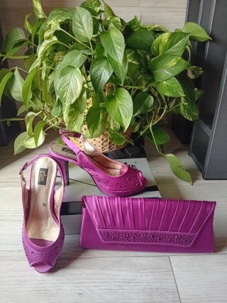 Zapatos fiesta JJK y Bolso, conjunto. Talla