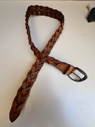 Cintura uomo pelle intrecciata