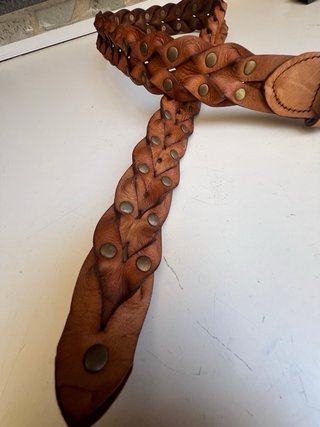 Cintura uomo pelle intrecciata
