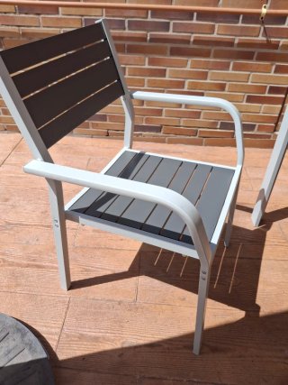 Mesa y 4 Sillas Exterior Metal