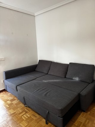 Sofá Cama IKEA Gris Tela