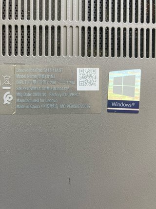 Portátil Lenovo IdeaPad S145-15AST Plata