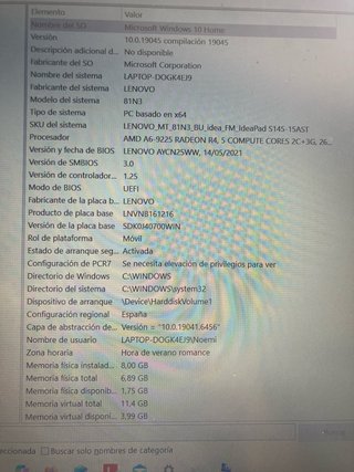 Portátil Lenovo IdeaPad S145-15AST Plata