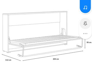 Cama Abatible Blanca 90x190cm Nueva