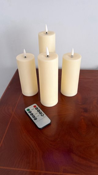 Lote 4 Velas LED con Mando a Distancia