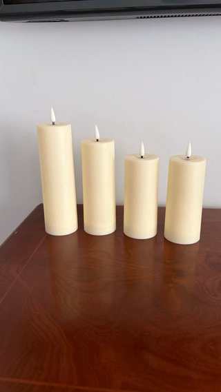Lote 4 Velas LED con Mando a Distancia