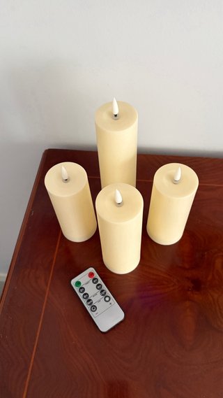Lote 4 Velas LED con Mando a Distancia