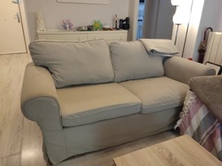Sofá 2 plazas Ikea beige tela