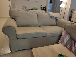 Sofá 2 plazas Ikea beige tela