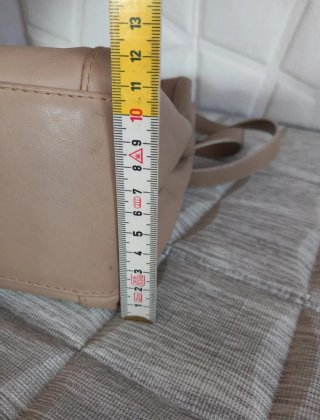 Borsa in vera pelle beige