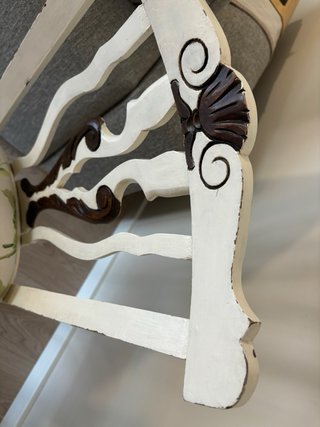 Sillas vintage madera tapizadas floral