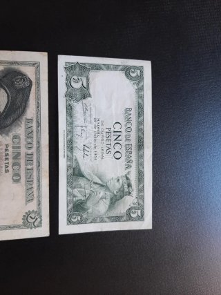 BILLETES ESPAÑOLES DE 5 PESETAS