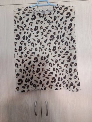 Camiseta sin mangas estampado leopardo