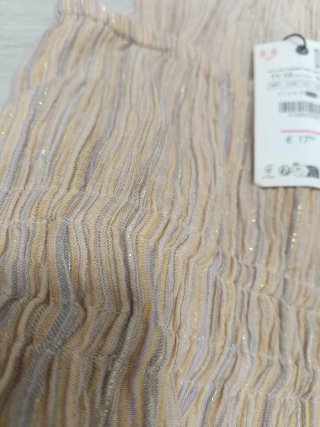 Top Zara niña beige con brillos