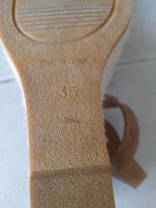 Sandalias Bimani Cuña Beige Talla 35