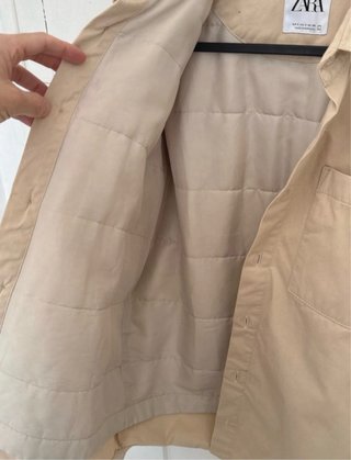 Sobrecamisa Zara Beige Talla M