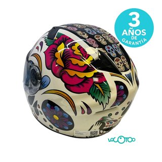 Casco Integral NZI Diseño Calaveras y Flores