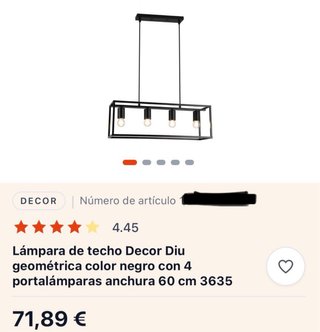 Lampara de techo